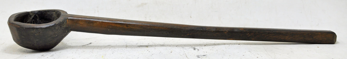 Antique Wooden Kitchenware Long Spoon Original Old Hand Carved
