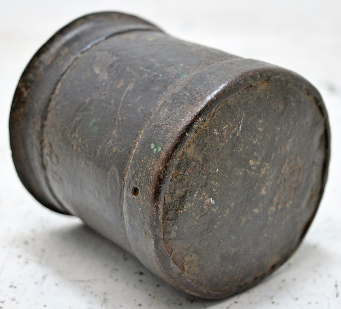 Antique Iron Grain Measurement Paili Pot Original Old Hand Crafted