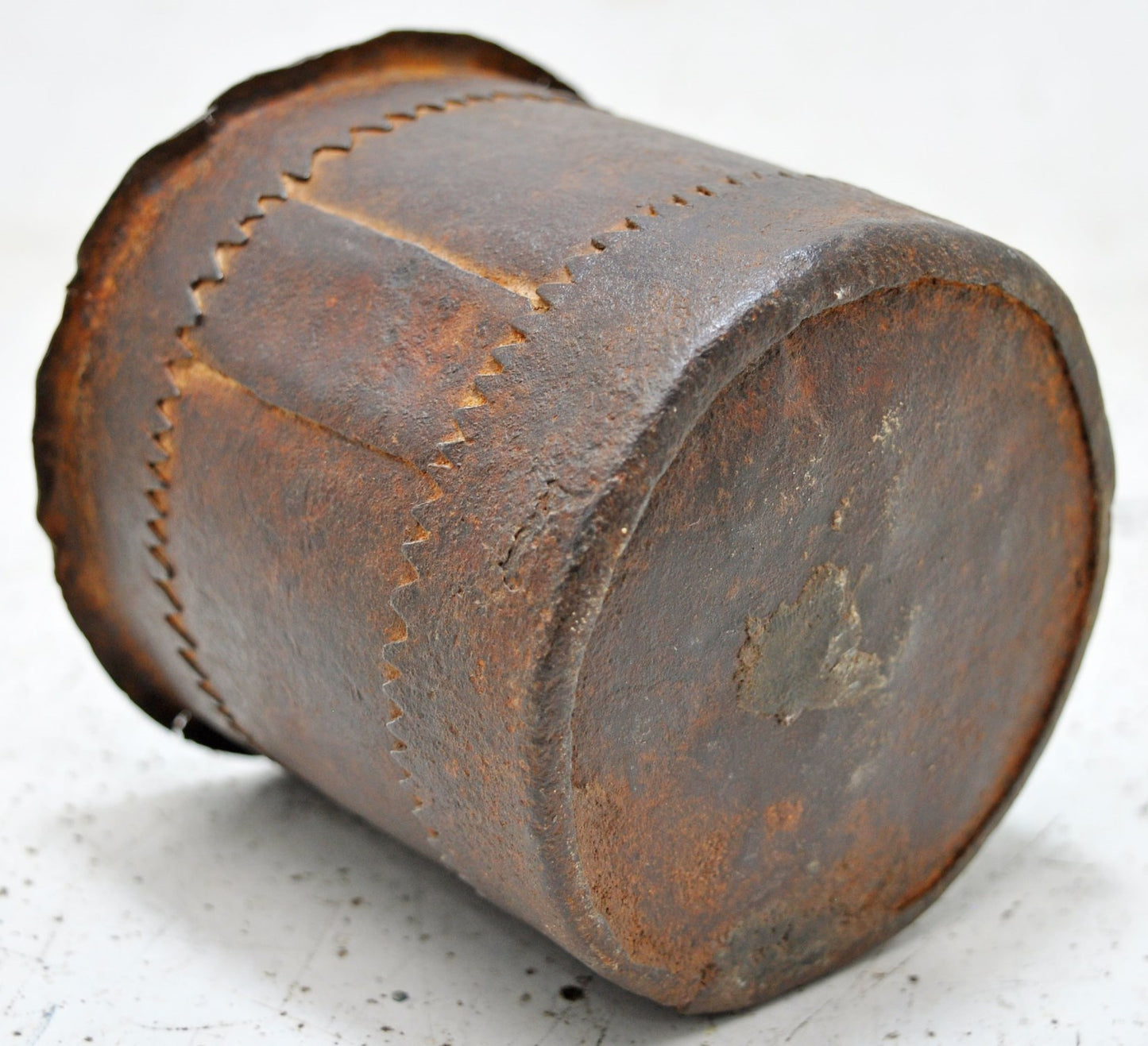 Antique Iron Grain Measurement Paili Pot Original Old Hand Crafted