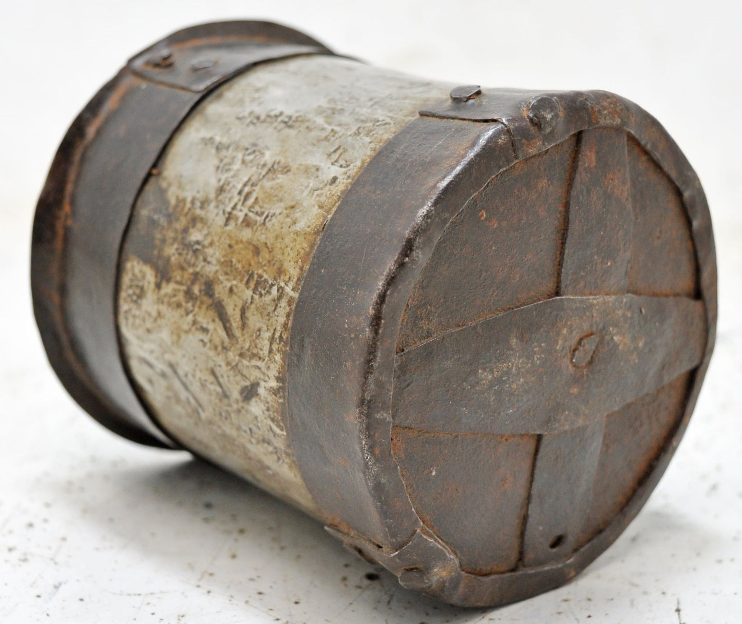 Antique Iron Grain Measurement Paili Pot Original Old Hand Crafted