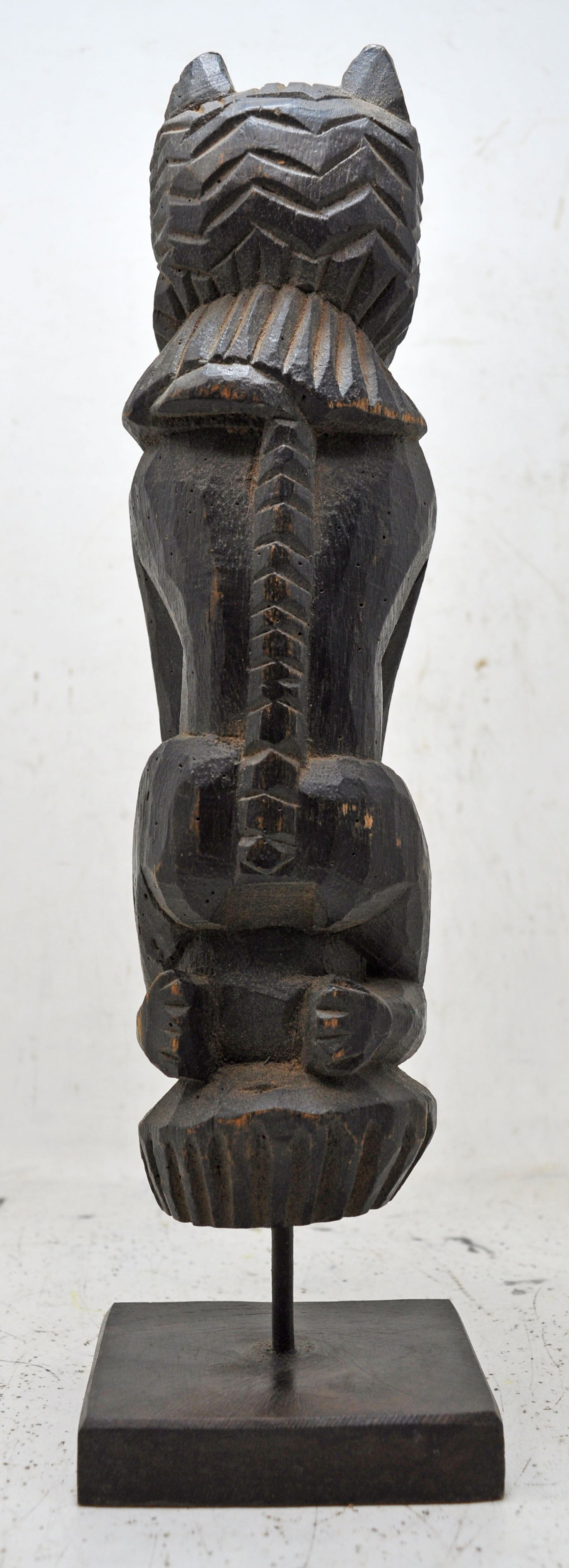 Antique Wooden Tribal Lion Figurine Original Old Very Fine Hand Carved