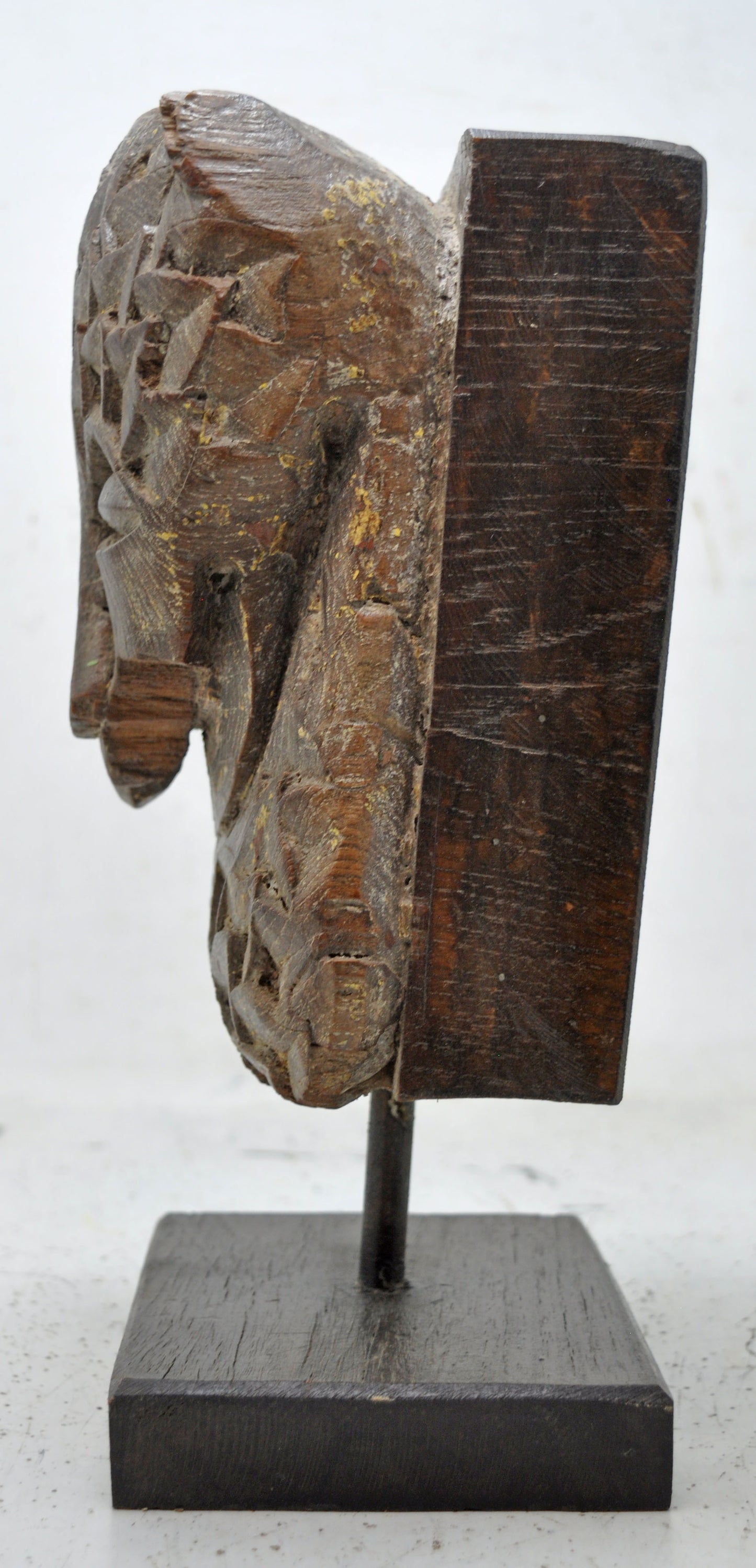Antique Wooden Tribal Lion Figurine Original Old Very Fine Hand Carved