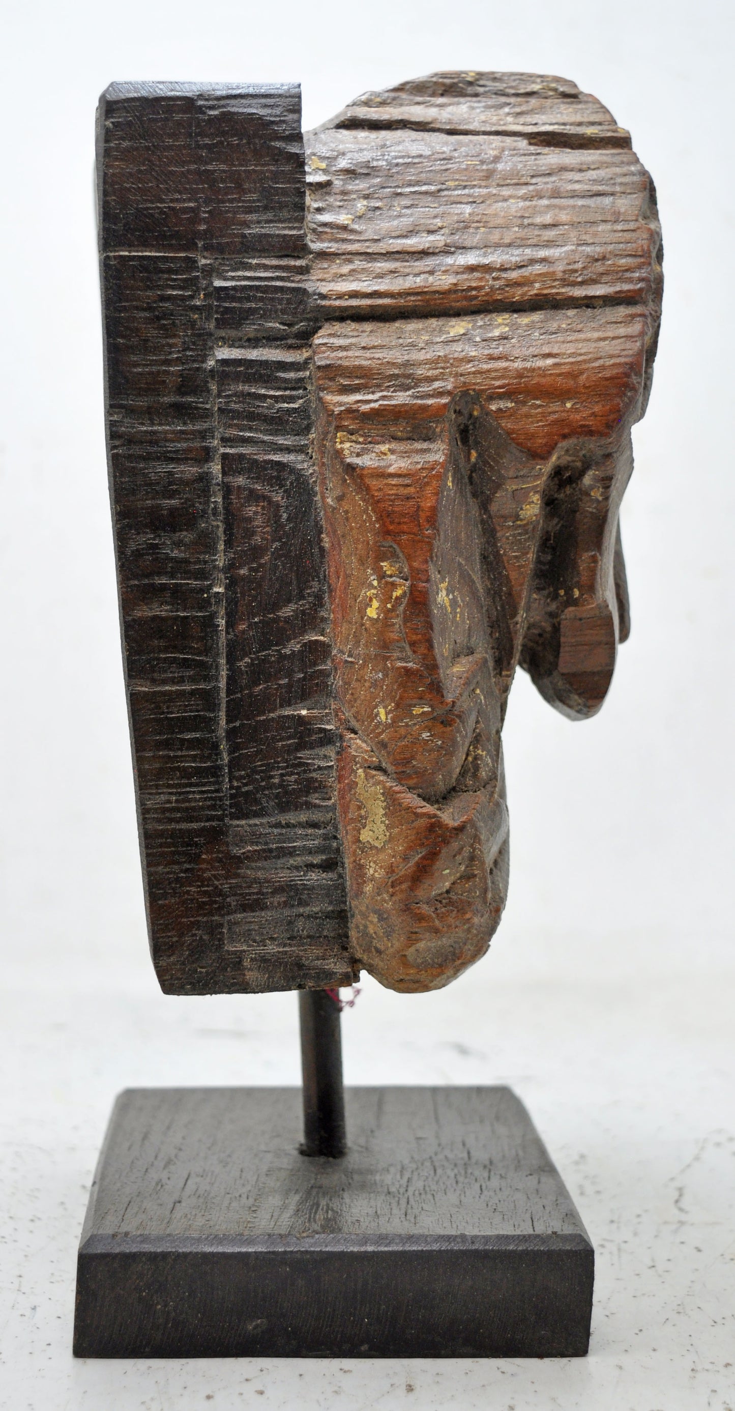 Antique Wooden Tribal Lion Figurine Original Old Very Fine Hand Carved
