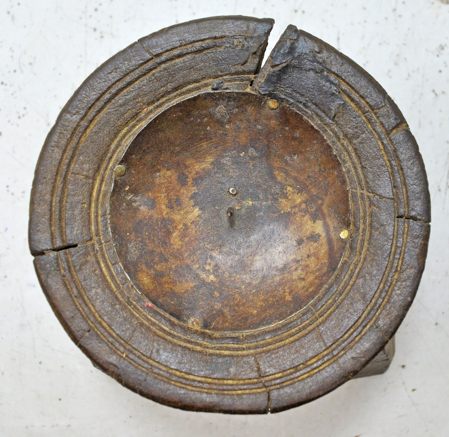 Antique Wooden Agricultural Seed Holder Bijni Candle Holder Original Old Hand Carved