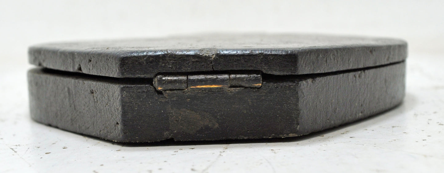 Antique Wooden Unique Storage Box Original Old Hand Carved