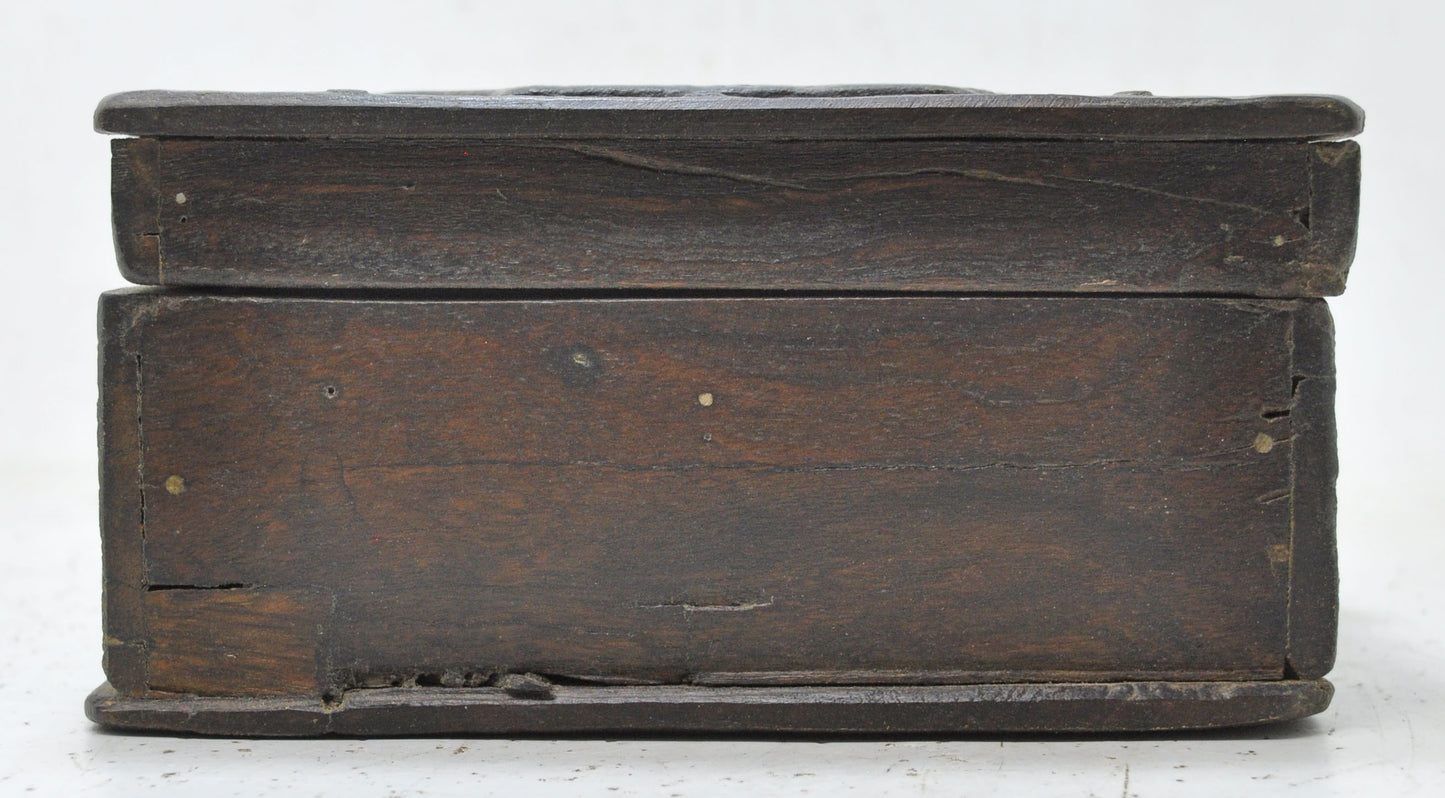 Antique Wooden Kitchenware Spice Box Original Old Hand Crafted
