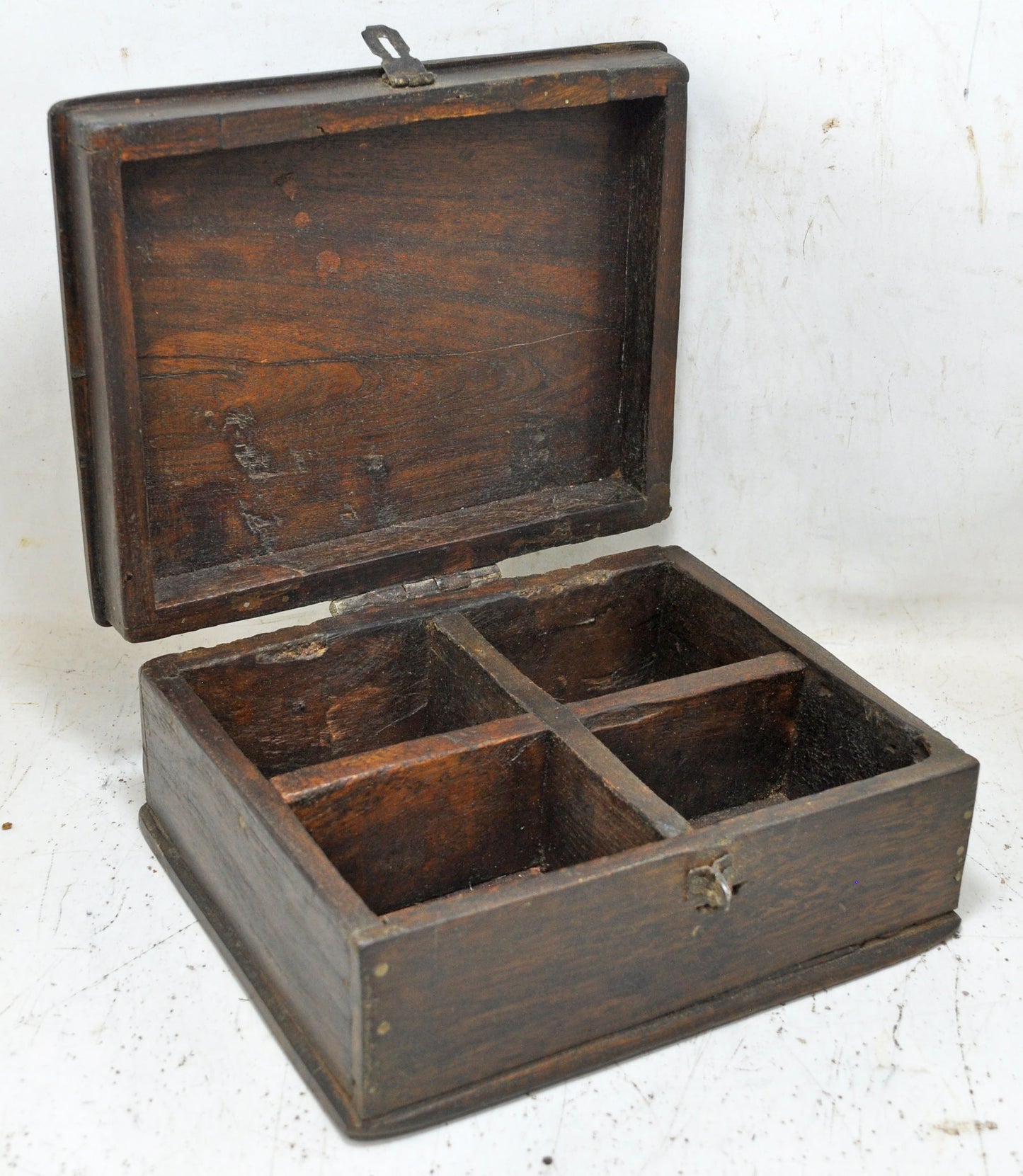 Antique Wooden Kitchenware Spice Box Original Old Hand Crafted
