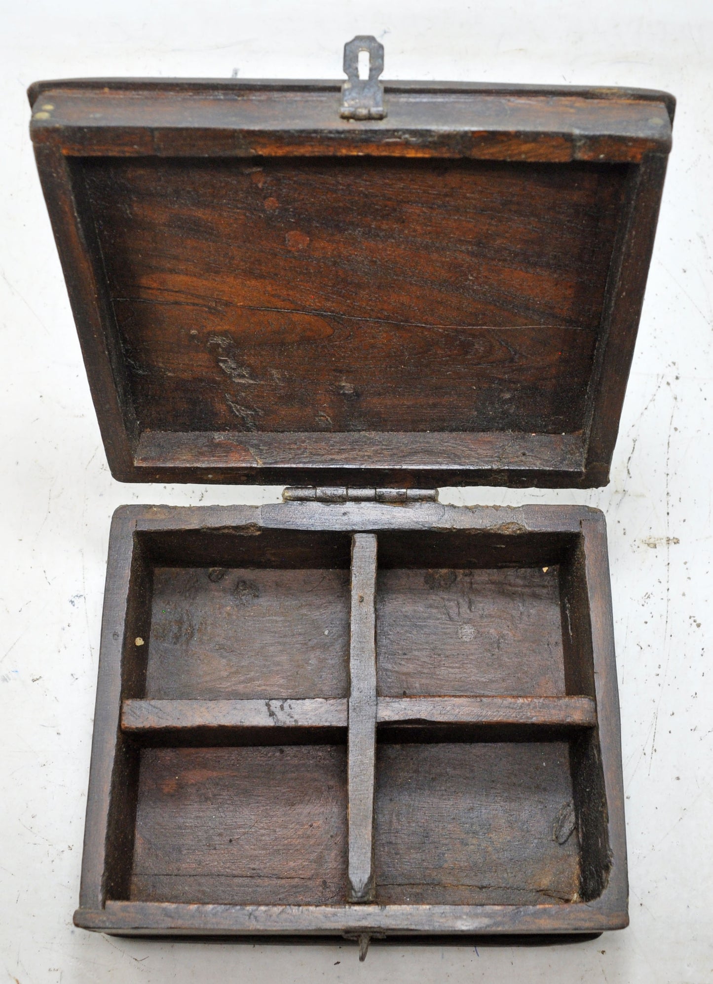 Antique Wooden Kitchenware Spice Box Original Old Hand Crafted