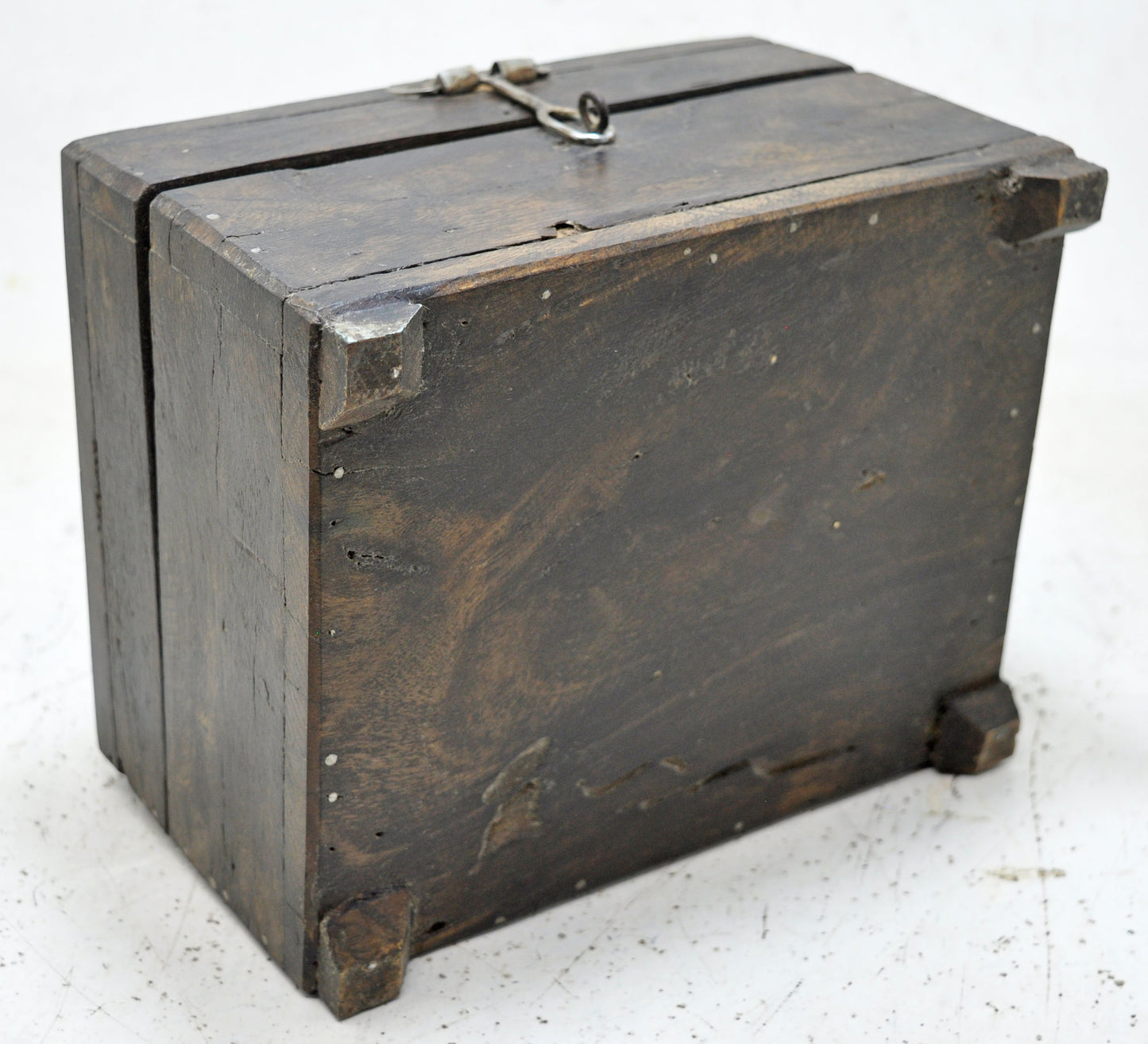 Antique Wooden Storage Box Original Old Hand Crafted