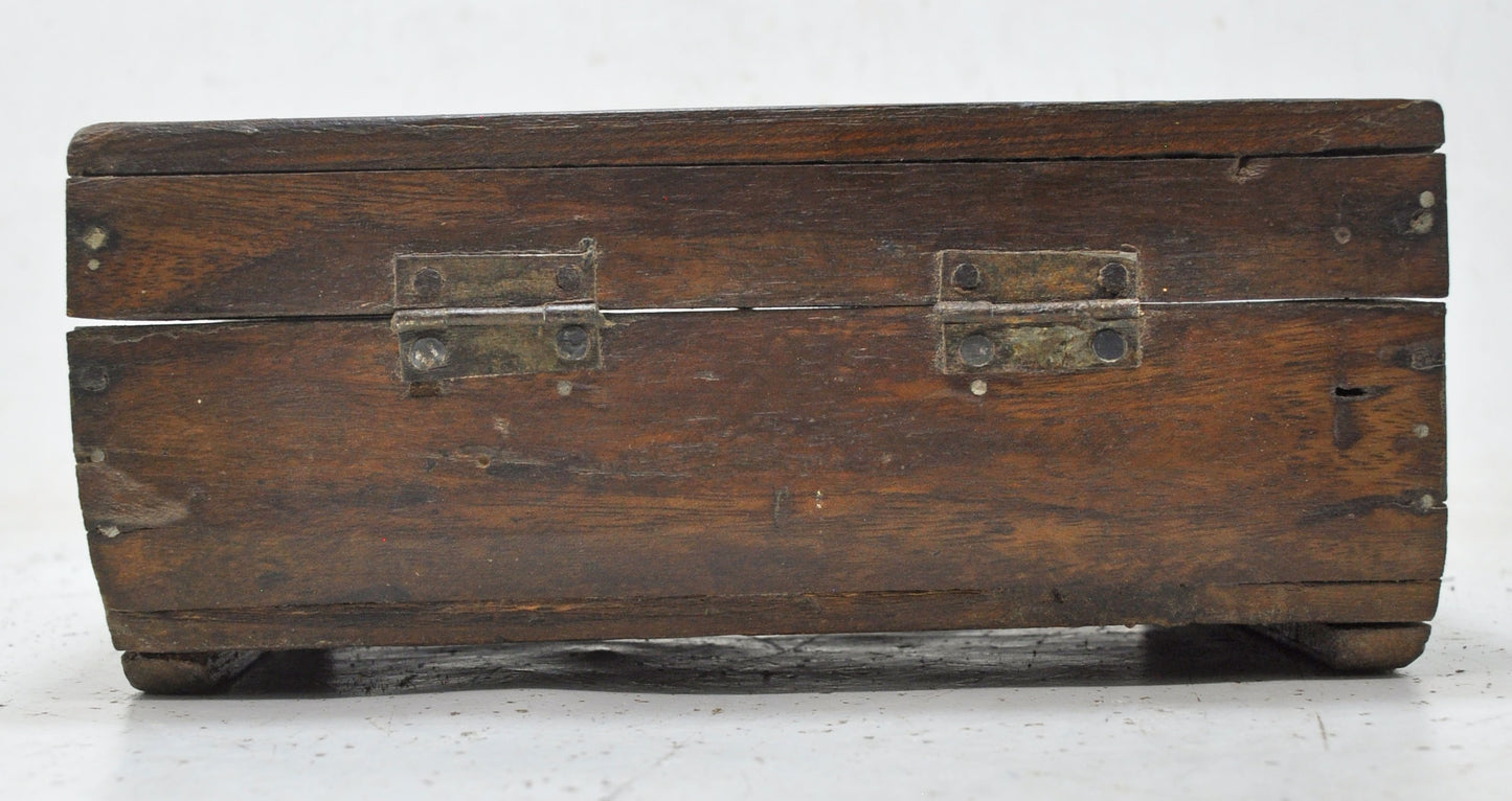 Antique Wooden Kitchenware Spice Box Original Old Hand Crafted