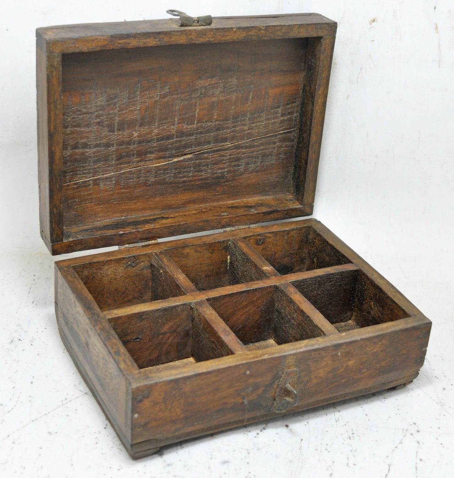 Antique Wooden Kitchenware Spice Box Original Old Hand Crafted