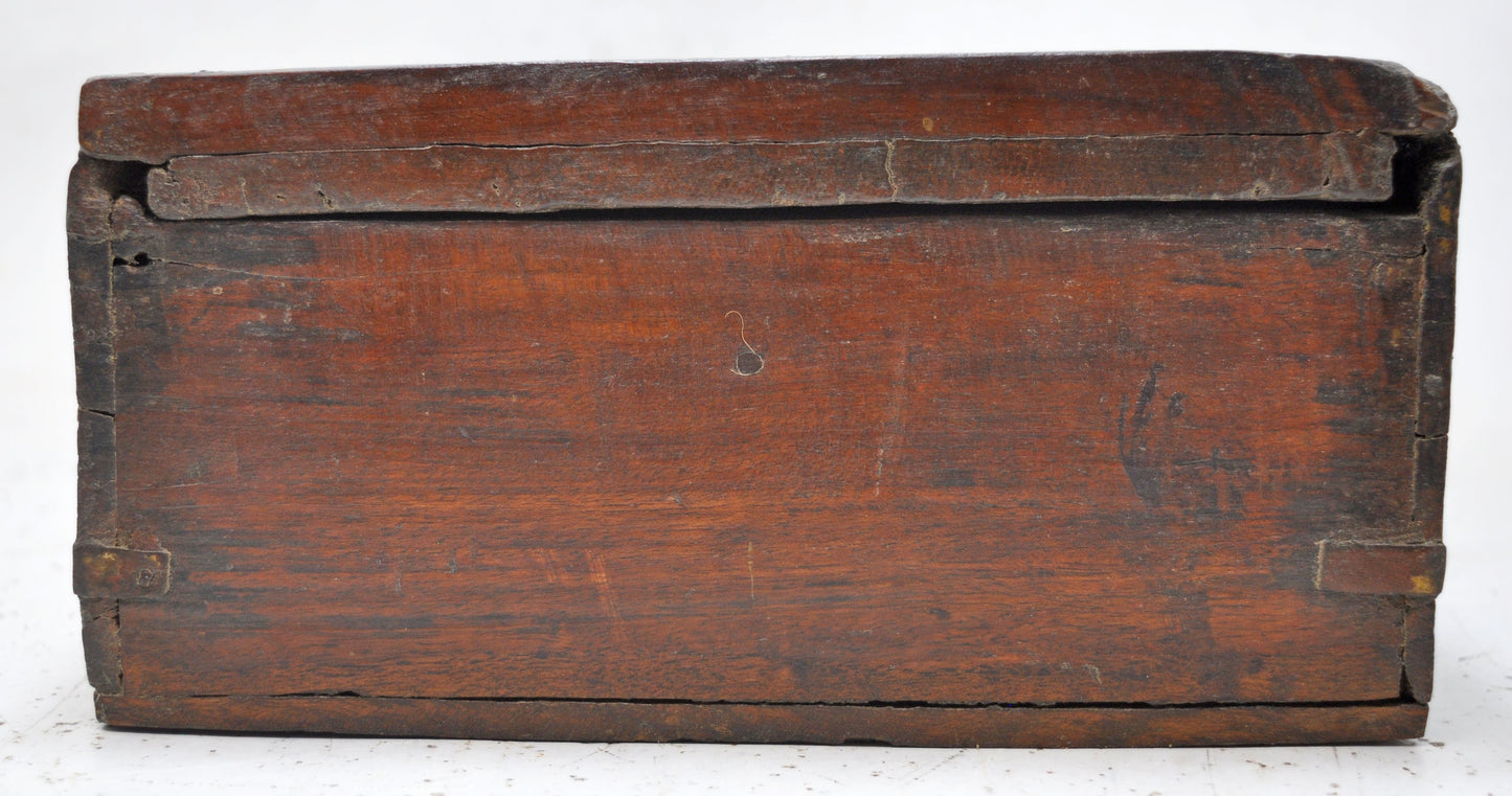 Antique Wooden Kitchenware Spice Box Original Old Hand Crafted