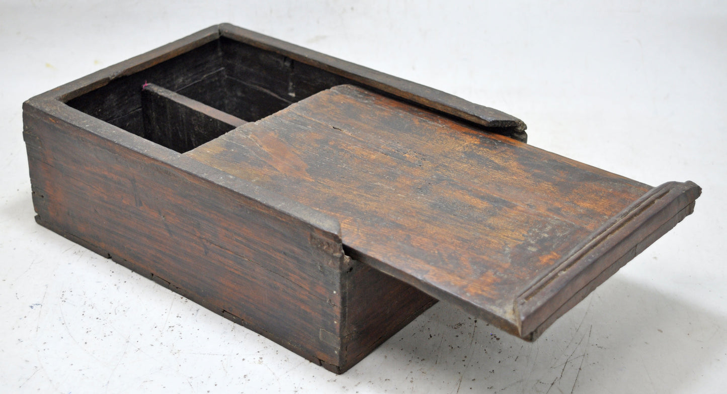 Antique Wooden Kitchenware Spice Box Original Old Hand Crafted
