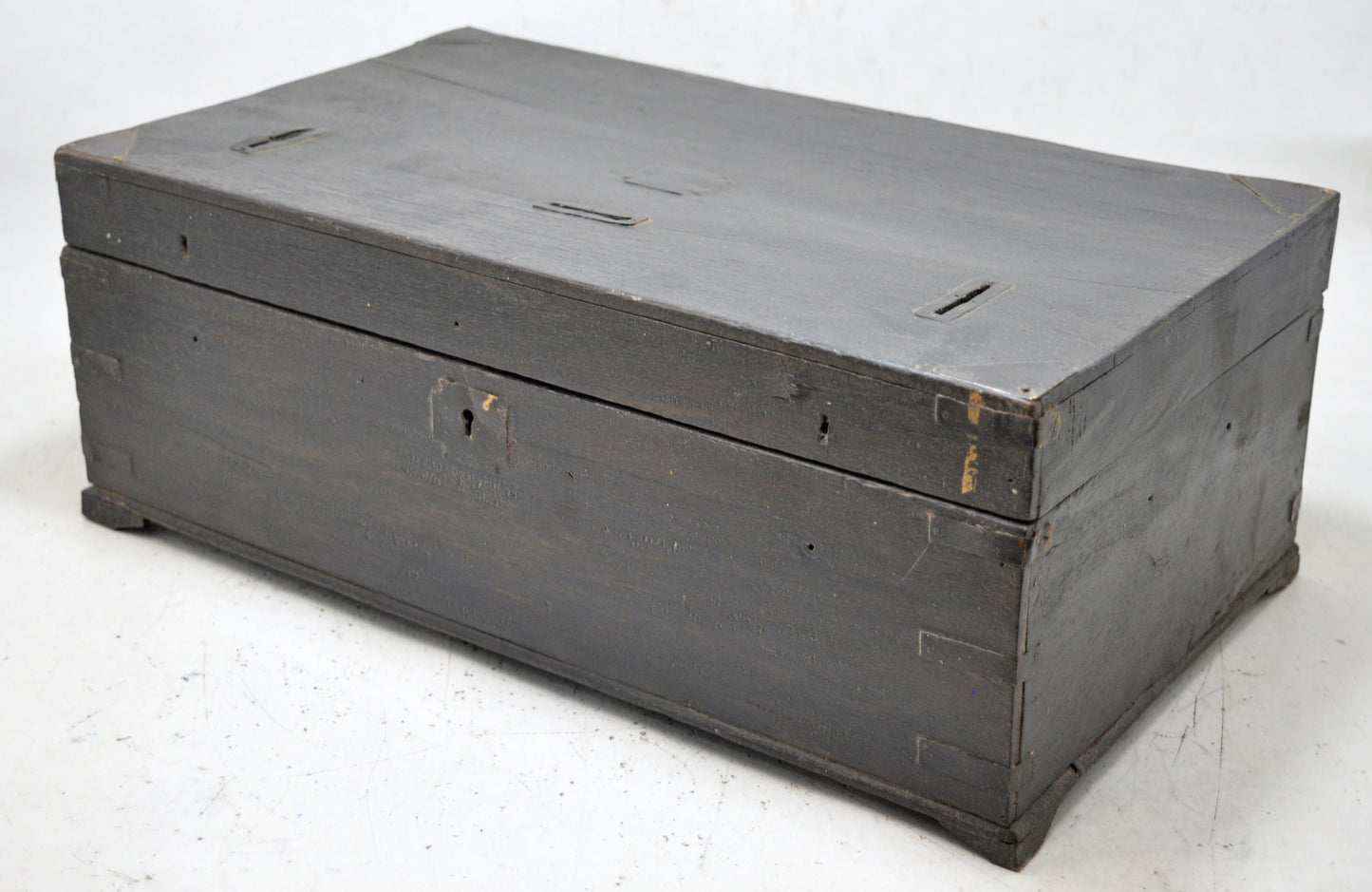 Antique Wooden Merchants' Cash Chest Money Box Original Old Hand Crafted
