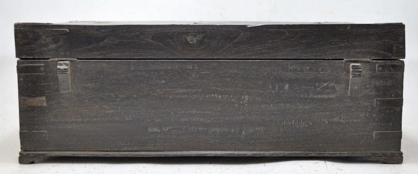 Antique Wooden Merchants' Cash Chest Money Box Original Old Hand Crafted