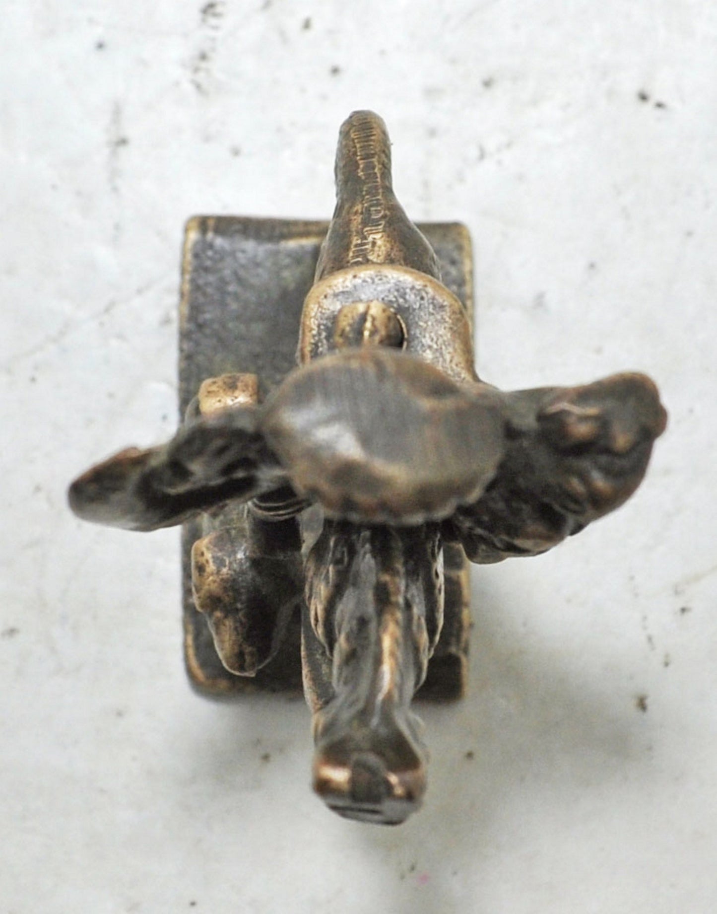 Antique Brass Tribal Horse on Rider Figurine Original Old Hand Crafted Engraved