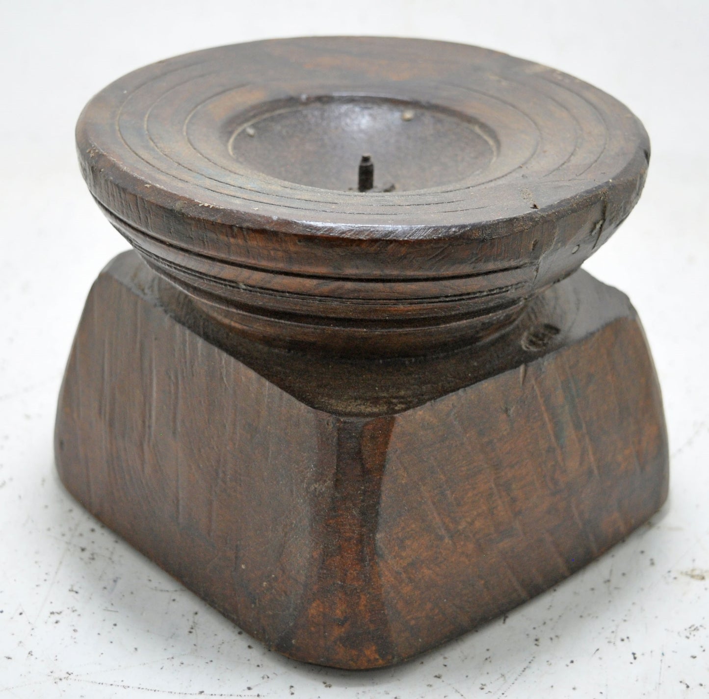 Antique Wooden Seed Holder Bijni Candle Holder Original Old Hand Carved