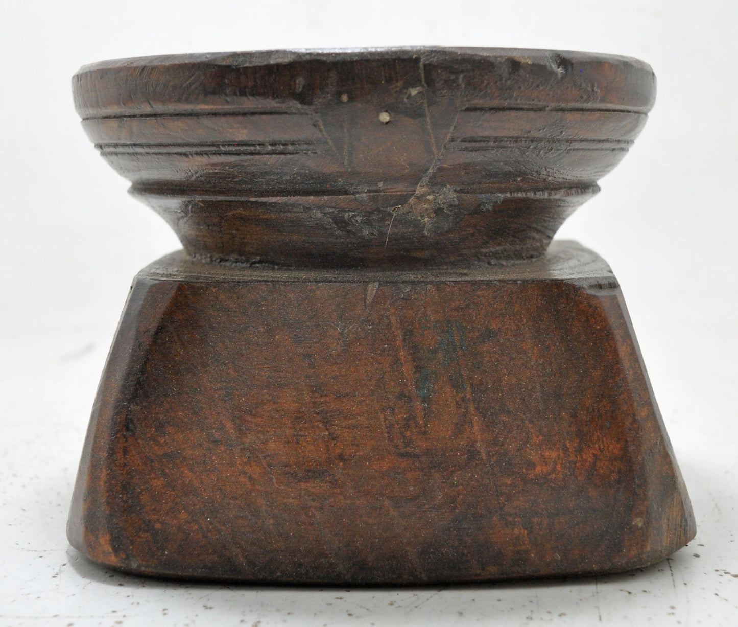 Antique Wooden Seed Holder Bijni Candle Holder Original Old Hand Carved