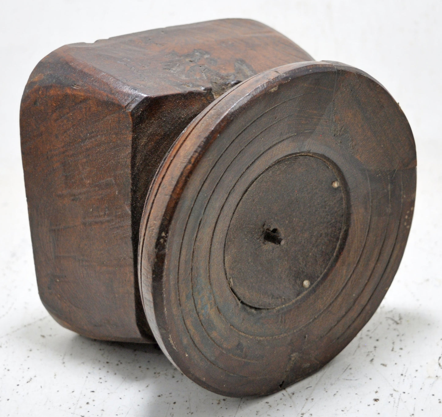Antique Wooden Seed Holder Bijni Candle Holder Original Old Hand Carved