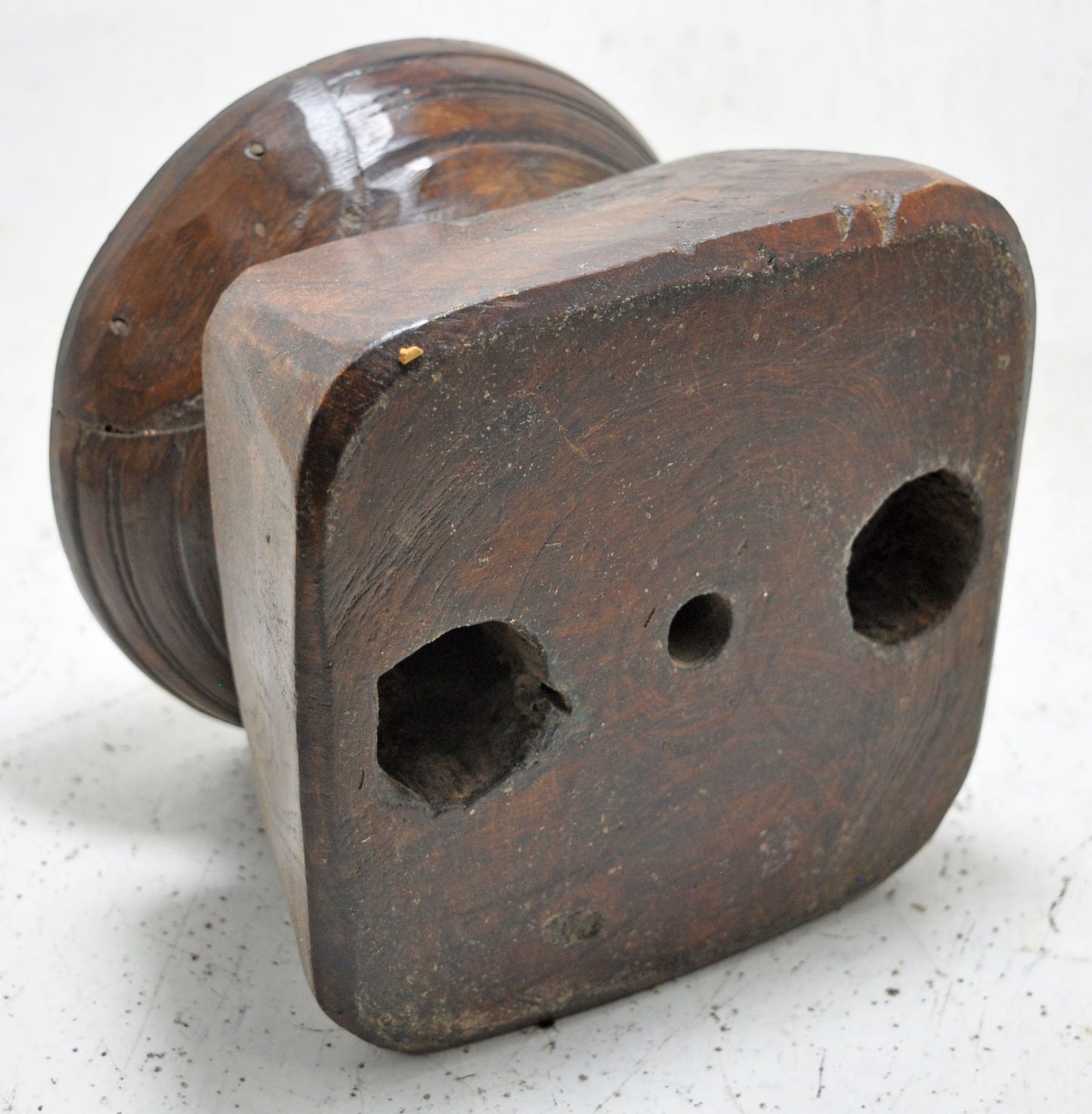Antique Wooden Seed Holder Bijni Candle Holder Original Old Hand Carved