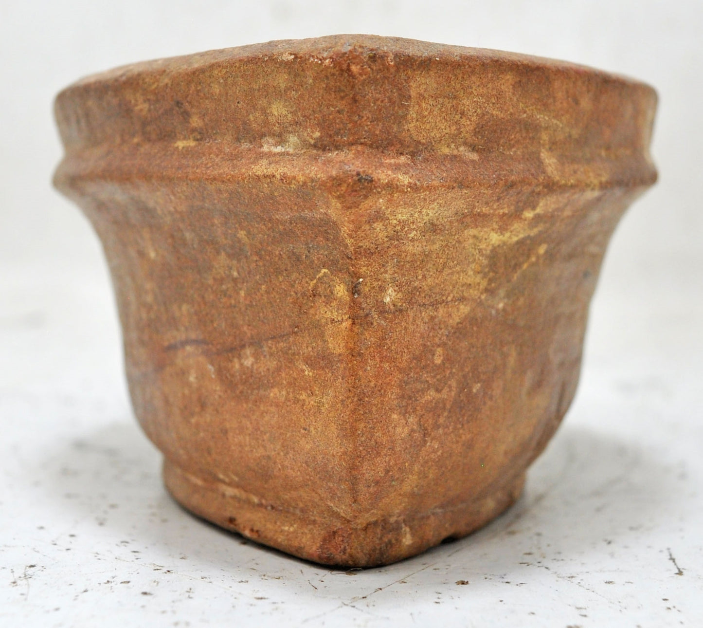 Antique Sand Stone Oval Kharal Bowl Original Old Hand Carved