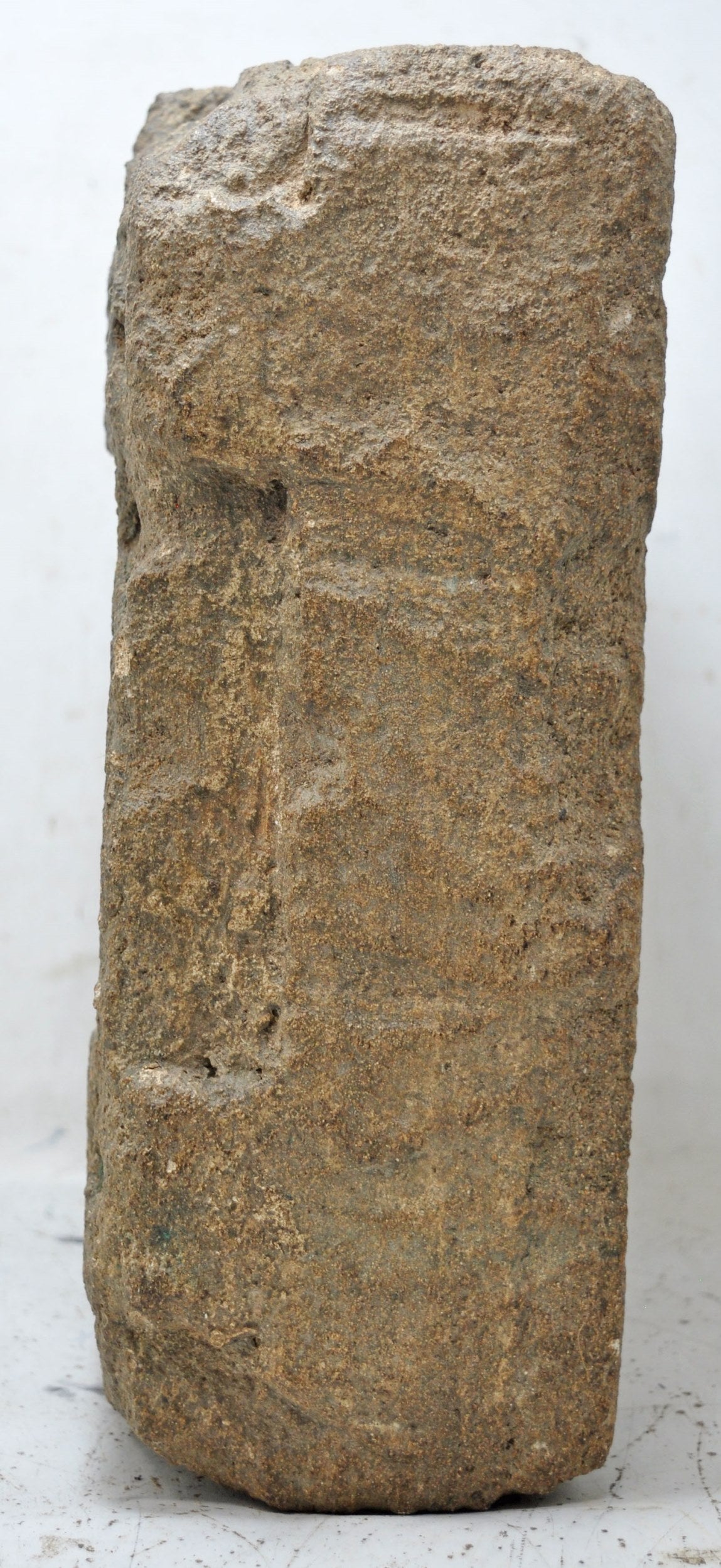 Antique Sand Stone Wall Arch Shelf Alcove Heavy Solid Original Old Hand Carved