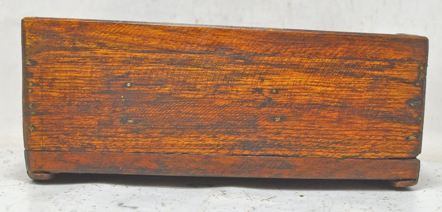 Vintage Wooden Kitchenware Spice Box Original Old Hand Crafted