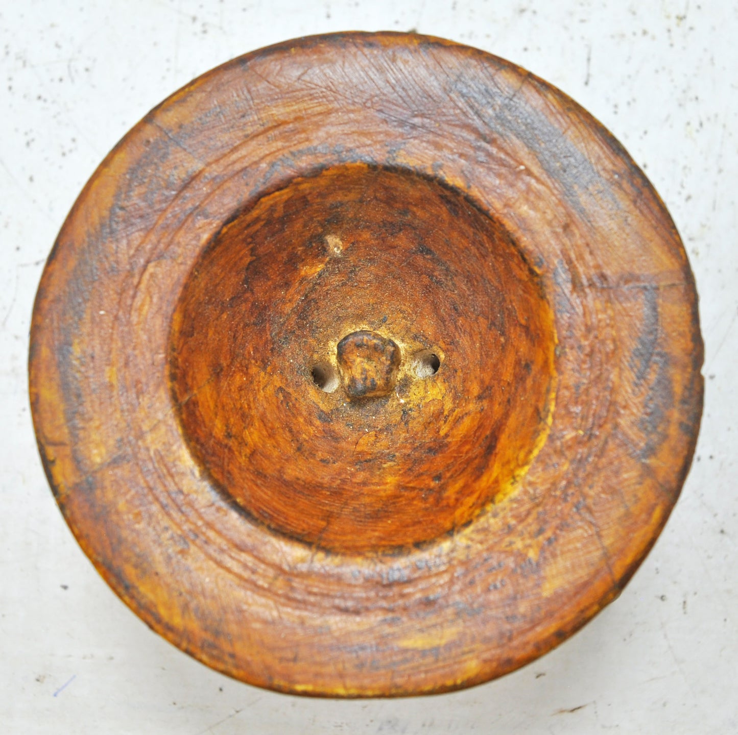 Antique Wooden Agricultural Seed Holder Bijni Original Old Hand Carved