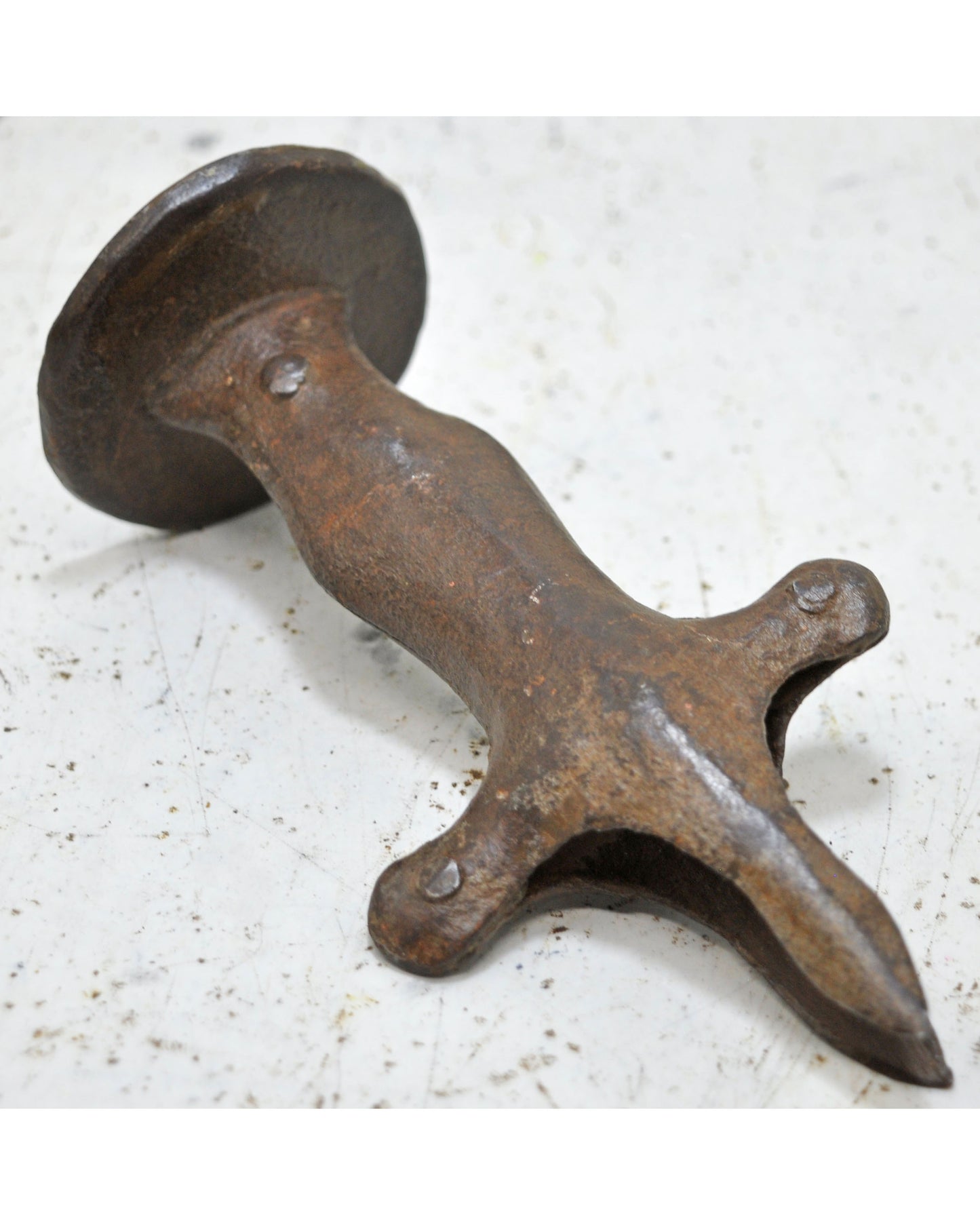 Antique Iron Sword Hilt Handle Original Old Hand Crated Engraved