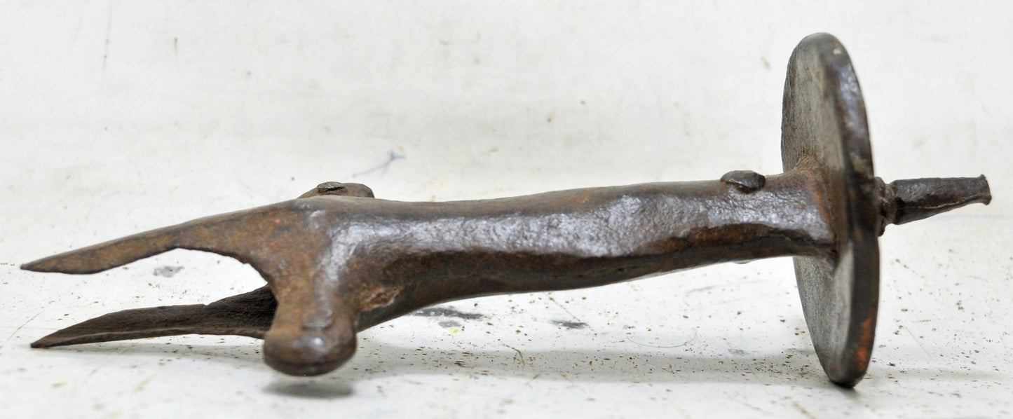 Antique Iron Sword Hilt Handle Original Old Hand Crated Engraved