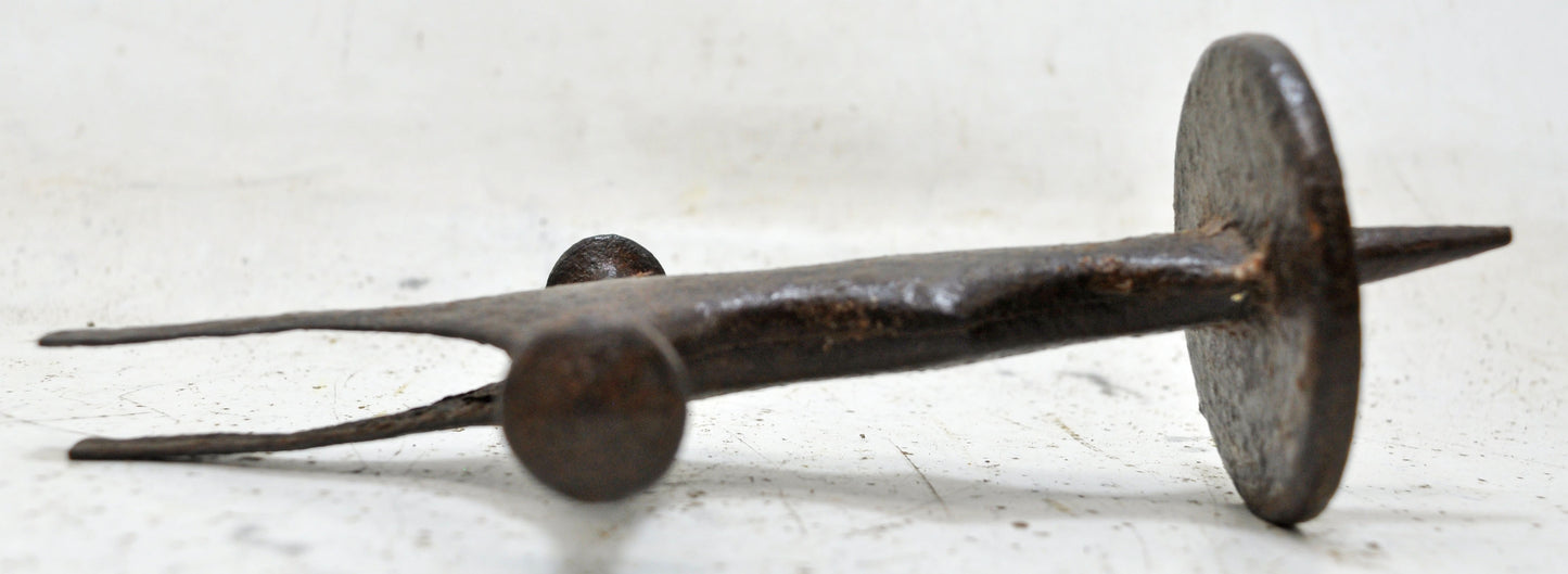 Antique Iron Sword Hilt Handle Original Old Hand Crated Engraved