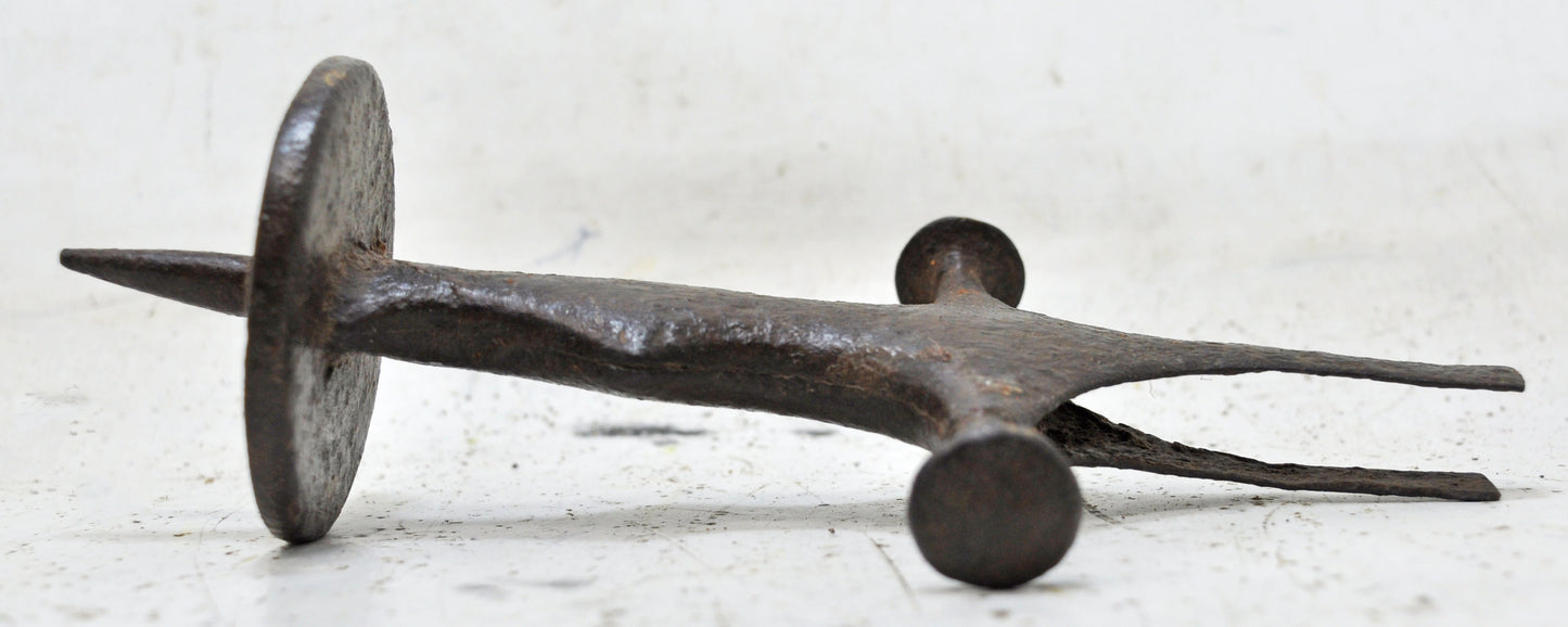 Antique Iron Sword Hilt Handle Original Old Hand Crated Engraved