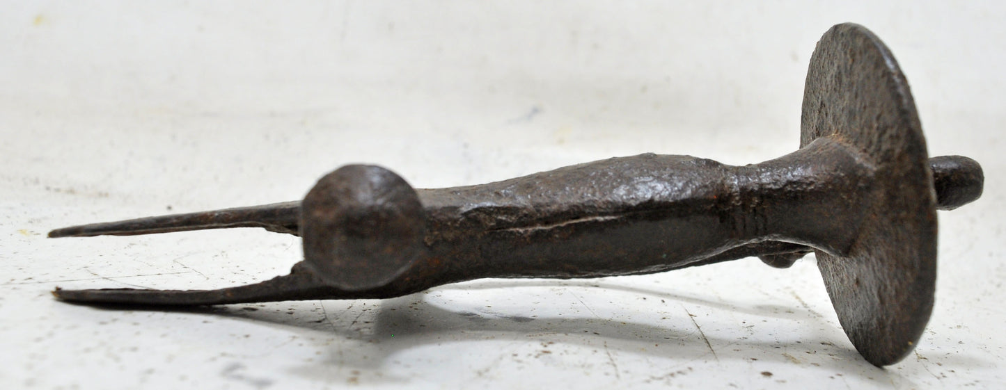 Antique Iron Sword Hilt Handle Original Old Hand Crated Engraved