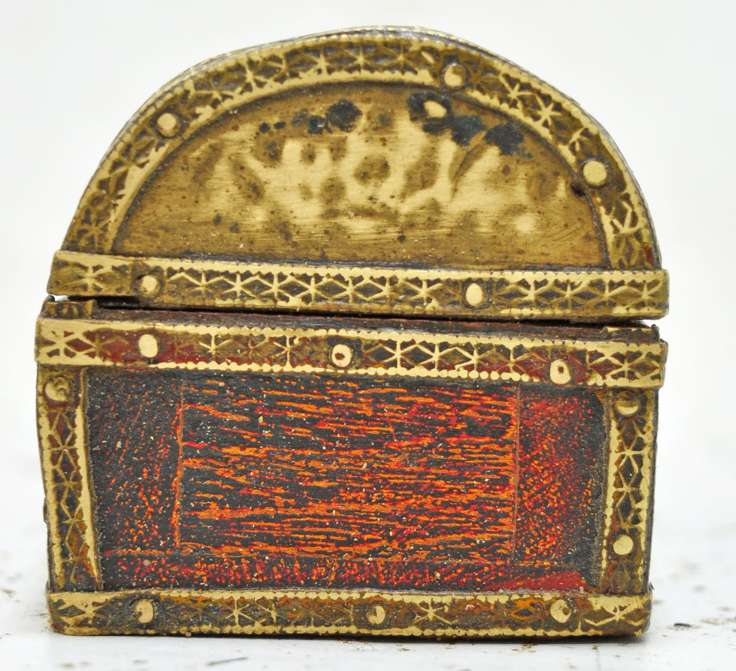 Vintage Wooden Pencil Stationary Box Original Old Hand Crafted Brass Fitted