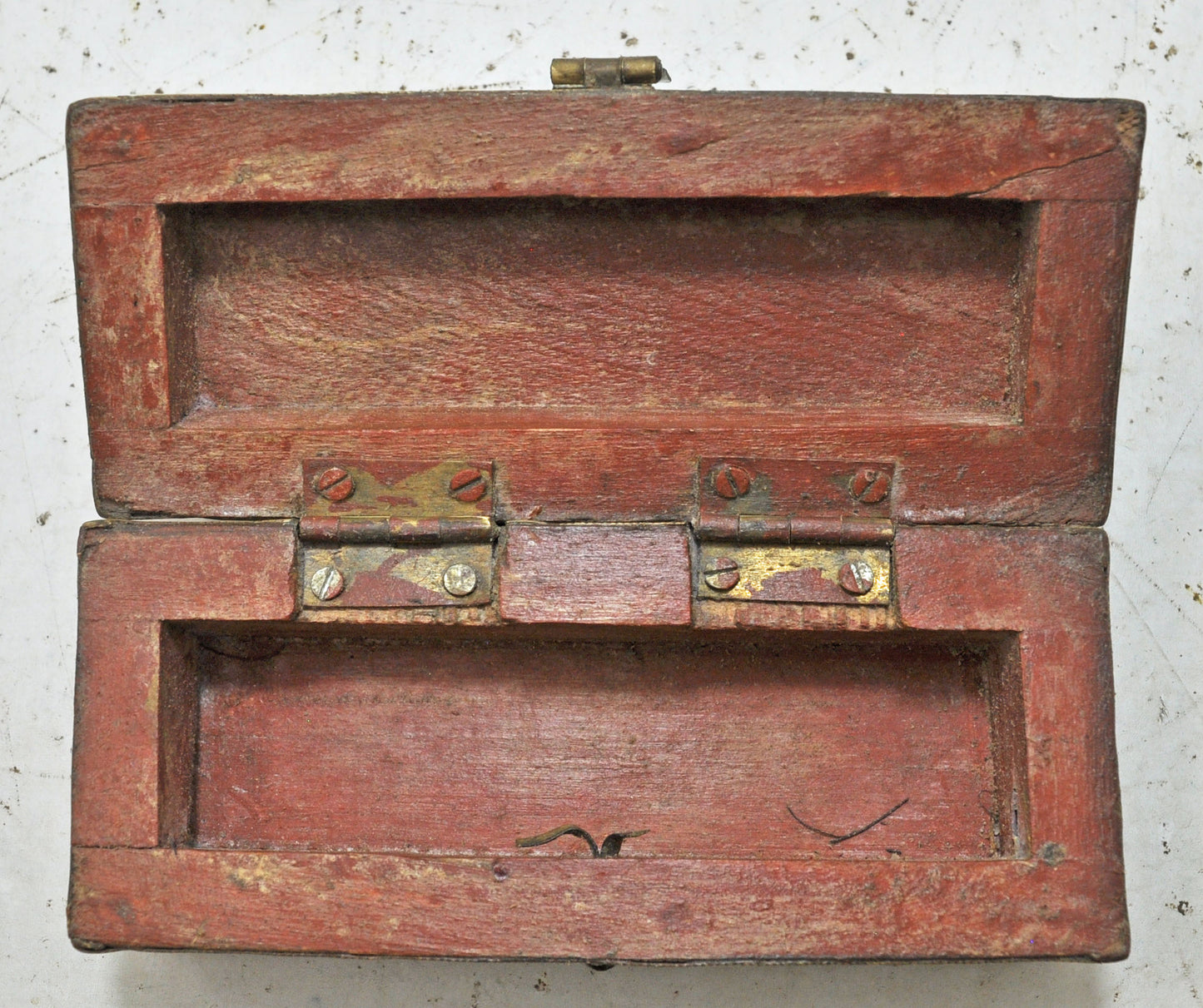 Vintage Wooden Pencil Stationary Box Original Old Hand Crafted Brass Fitted