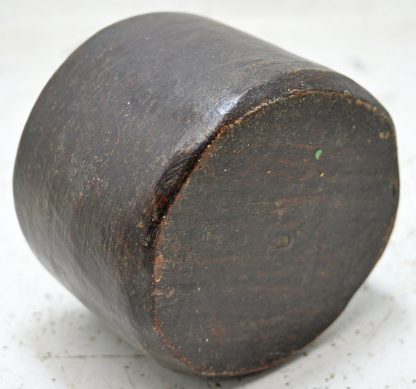 Antique Wooden Round Small Pot Original Old Hand Crafted