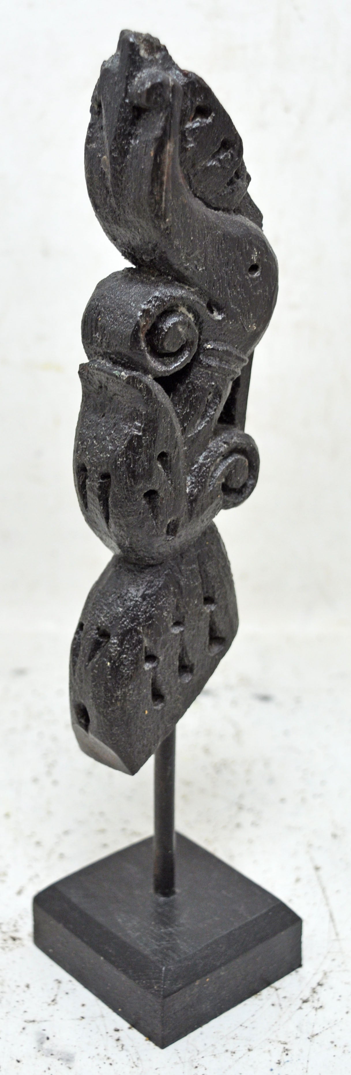 Antique Wooden Bracket Carving on Stand Original Old Fine Hand Carved