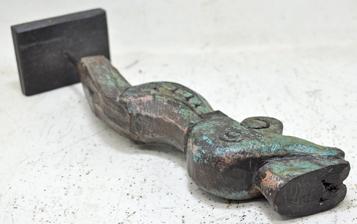 Antique Wooden Bracket Carving on Stand Original Old Fine Hand Carved