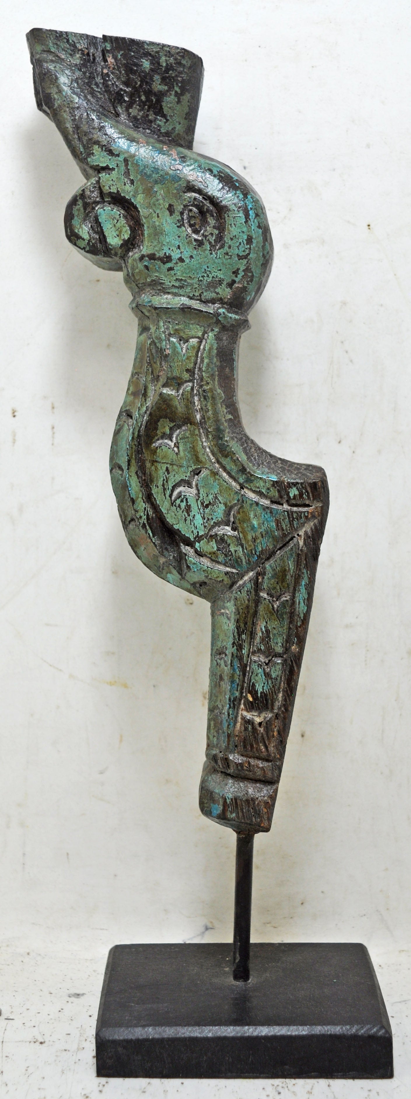 Antique Wooden Bracket Carving on Stand Original Old Fine Hand Carved
