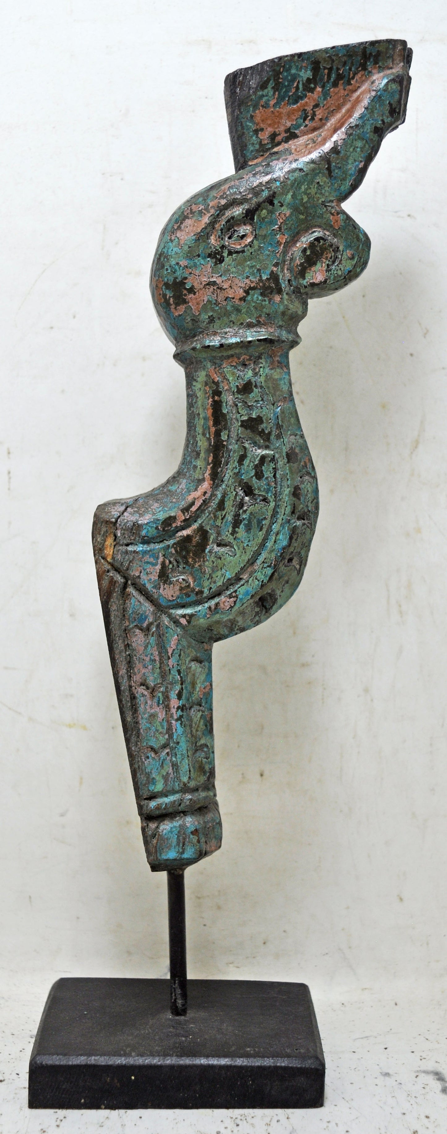 Antique Wooden Bracket Carving on Stand Original Old Fine Hand Carved