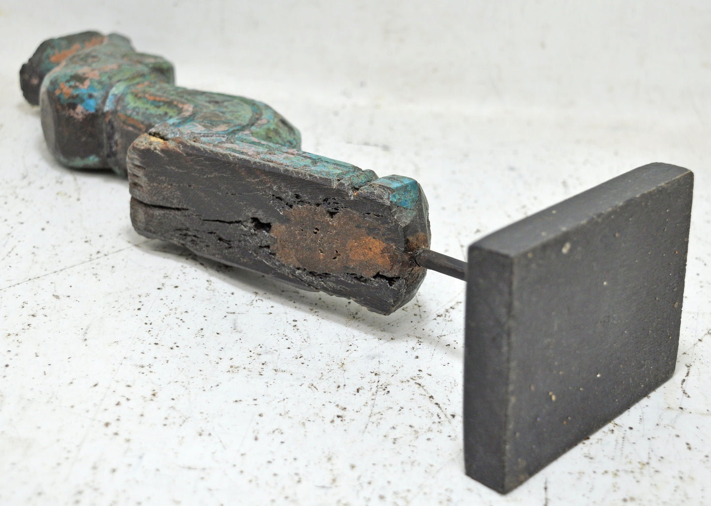 Antique Wooden Bracket Carving on Stand Original Old Fine Hand Carved