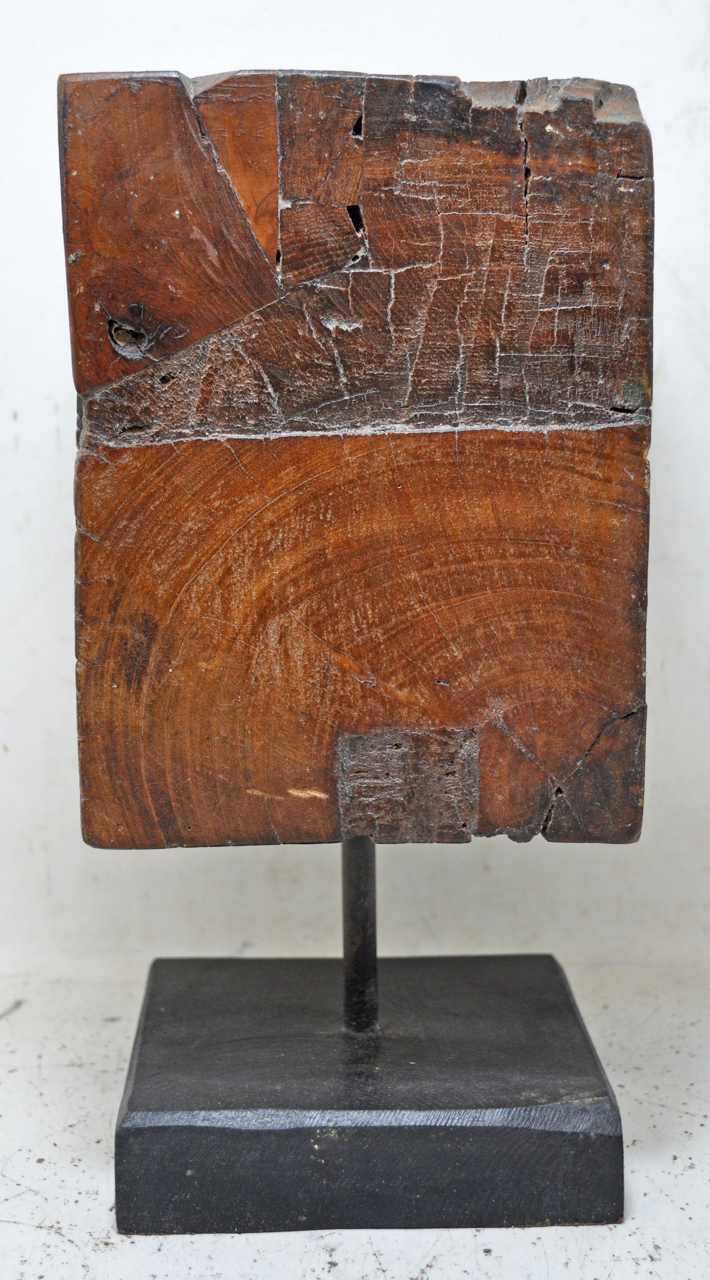 Antique Wooden Heavy Architectural Bracket on Stand Original Old Hand Carved