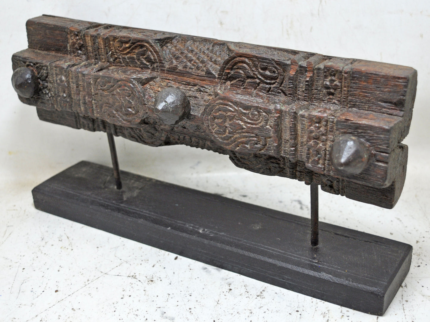 Antique Wooden Carving Panel Plaque Original Old Hand Carved