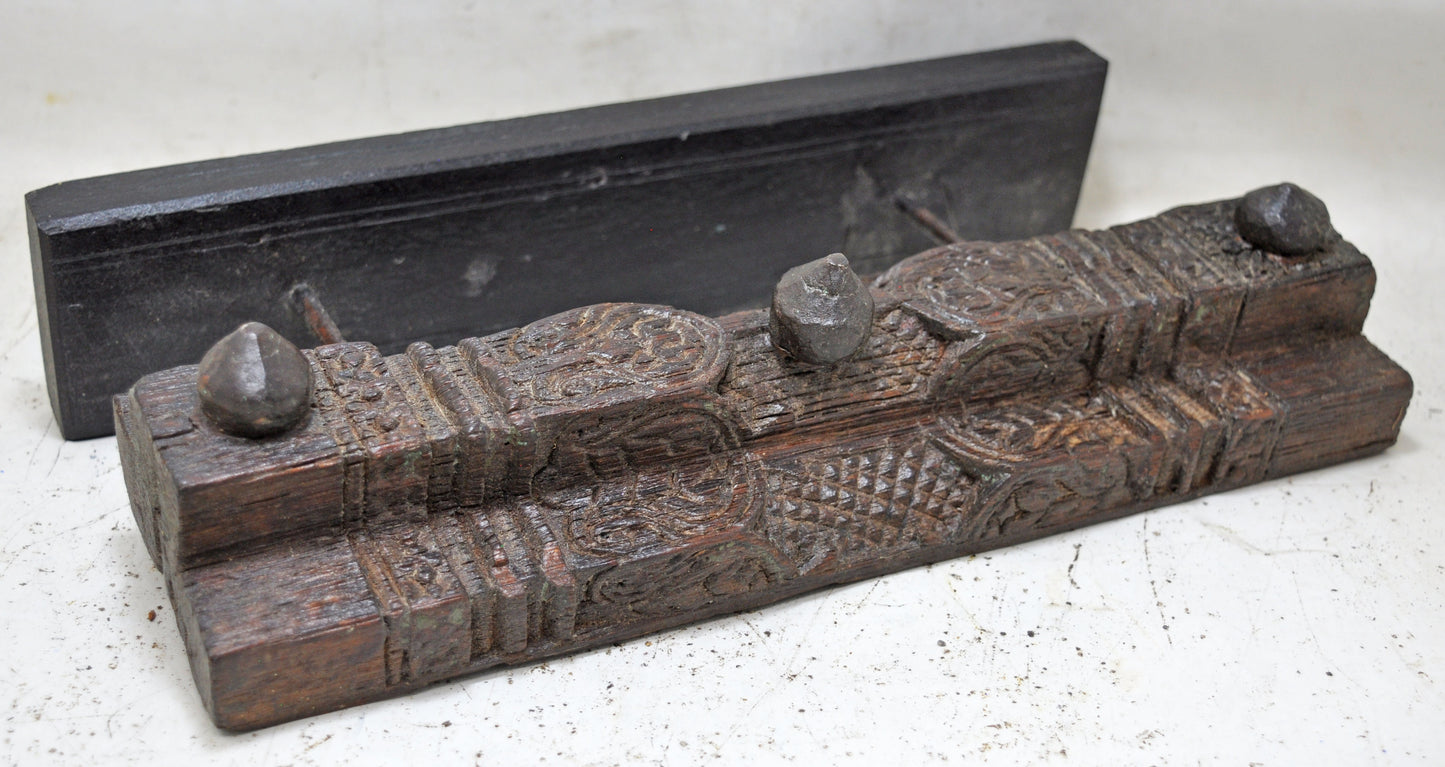 Antique Wooden Carving Panel Plaque Original Old Hand Carved