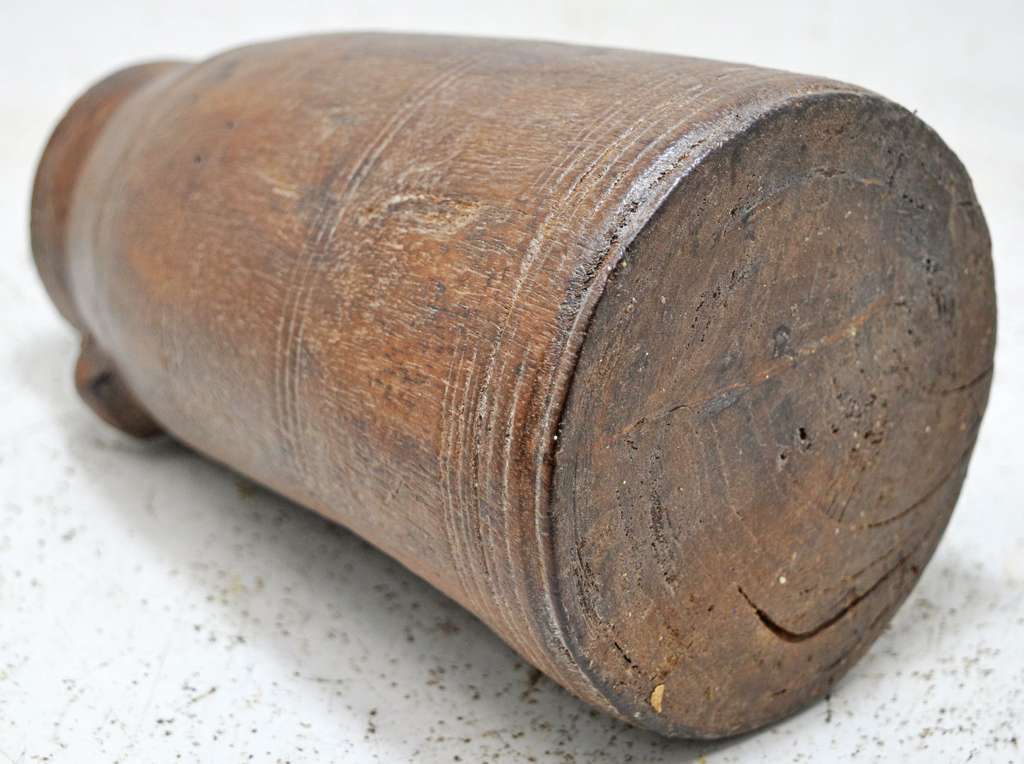 Antique Wooden Himalayan Water Pot Original Old Hand Carved