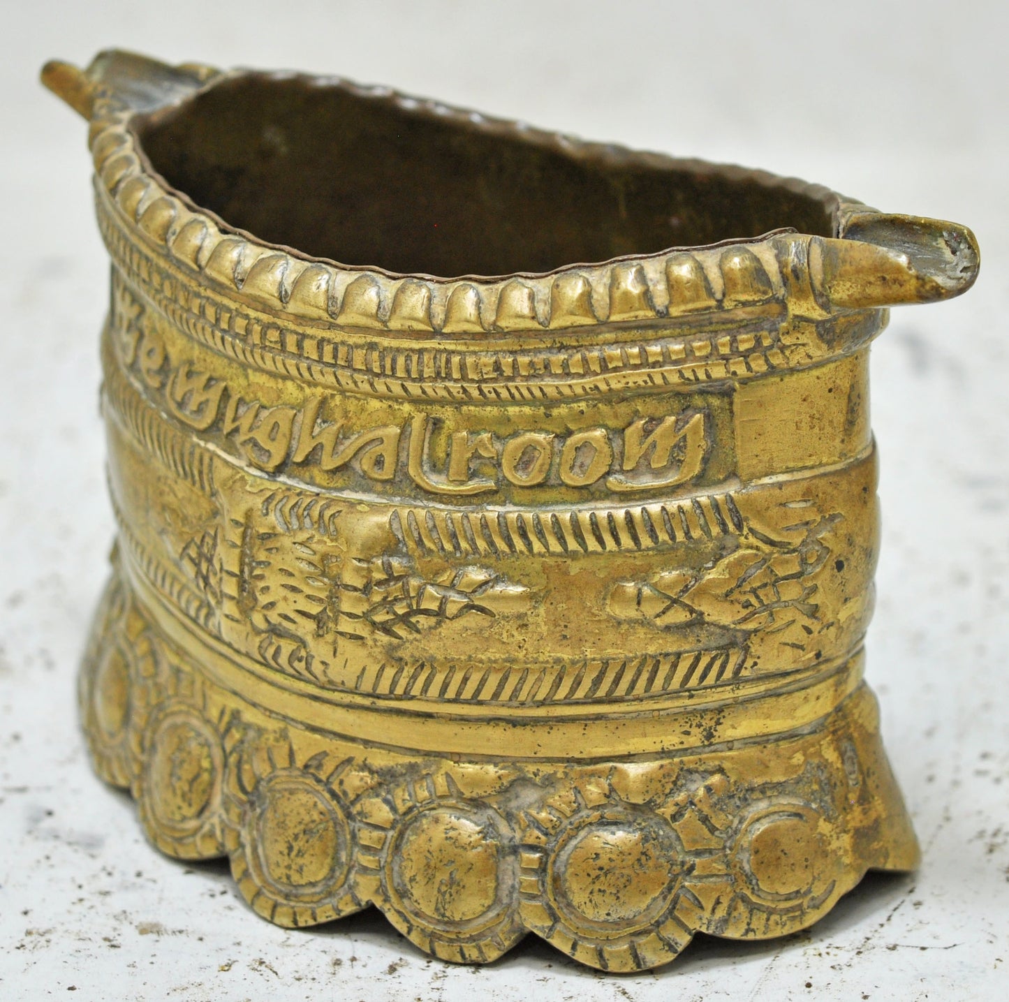 Antique Brass Fine Quality Ash Tray Bowl Original Old Hand Crafted