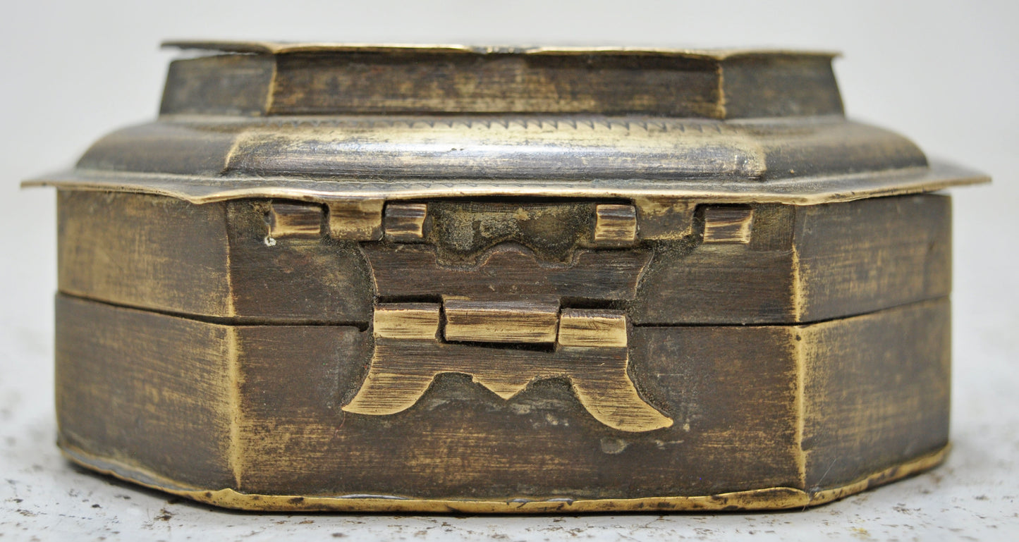 Antique Brass Betel Nuts Supari Box Original Old Hand Crafted