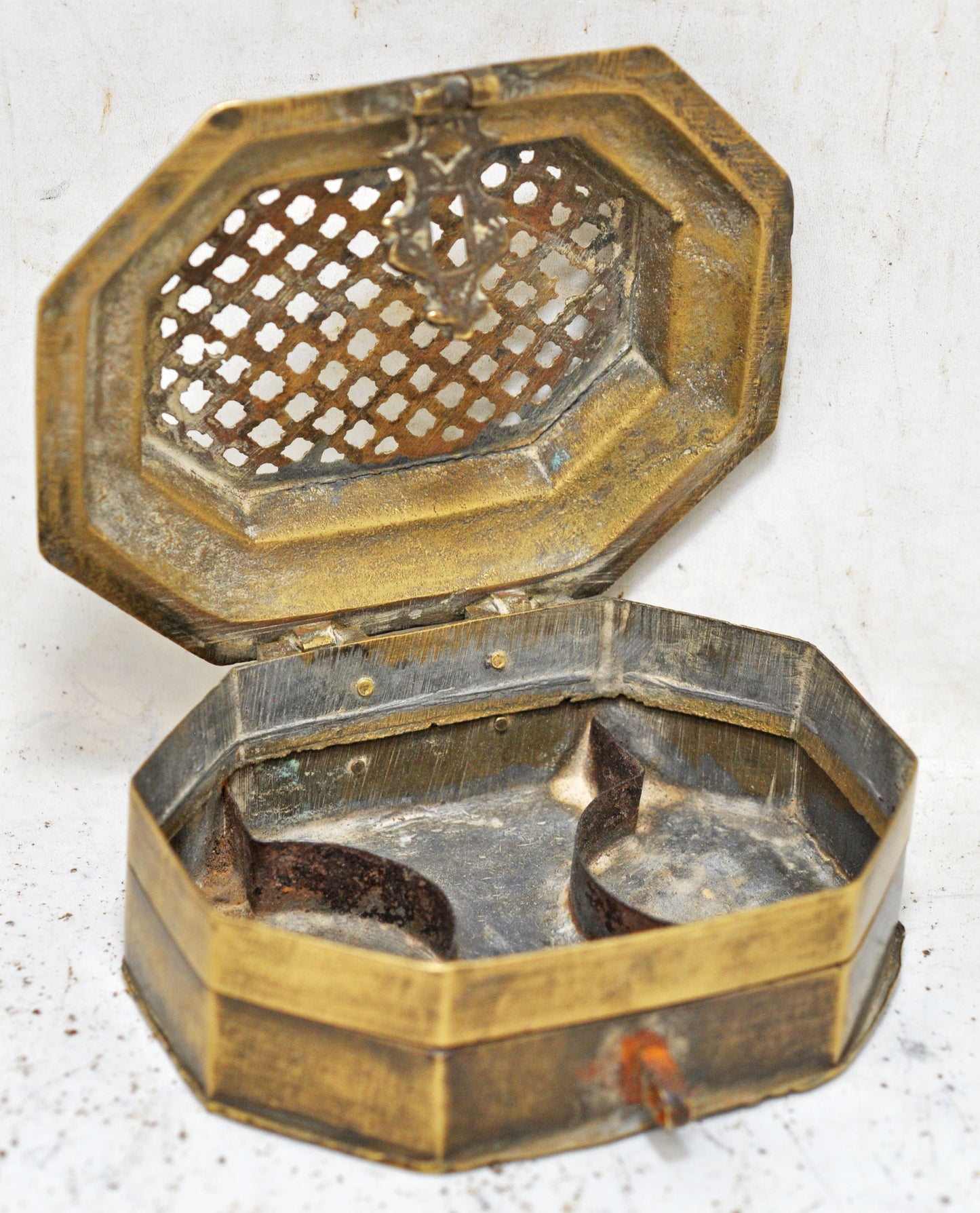 Antique Brass Betel Nuts Supari Box Original Old Hand Crafted