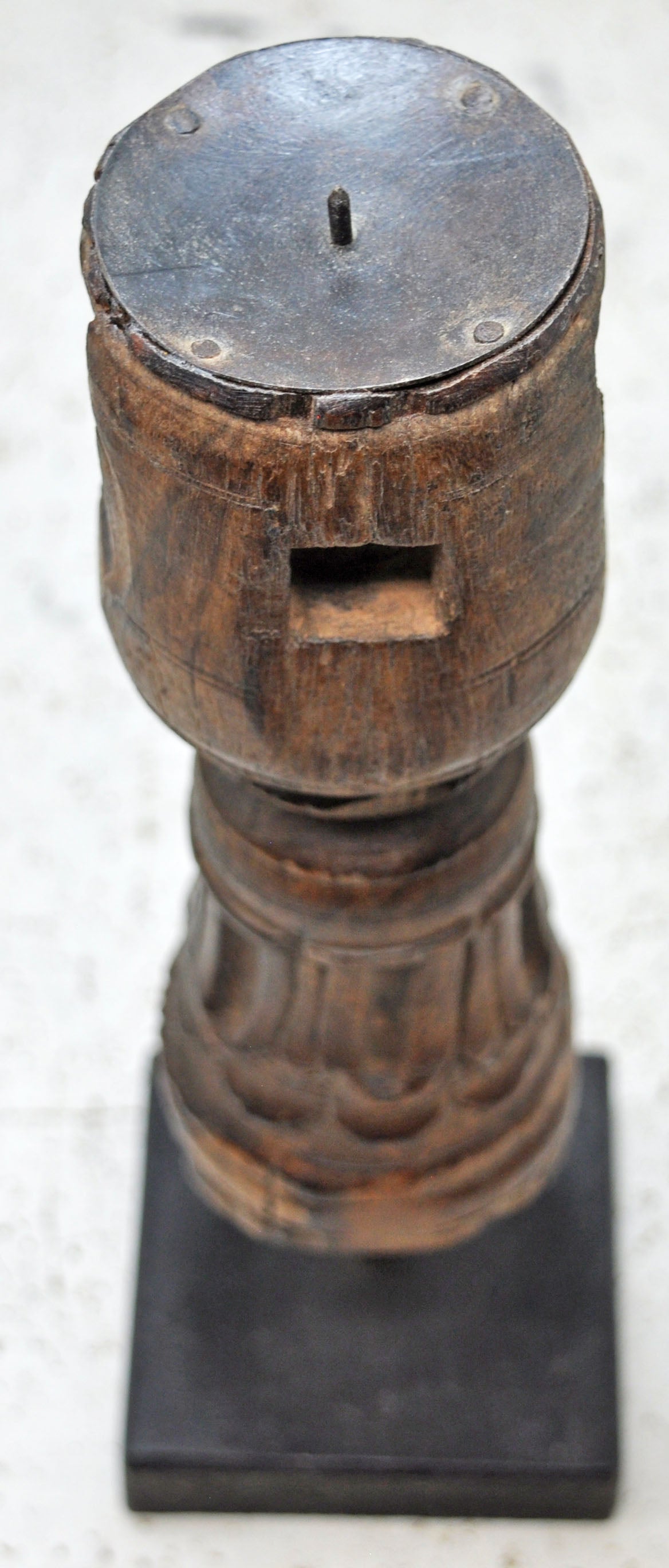 Antique Wooden Paga Leg Candle Holder Stand Original Old Hand Carved