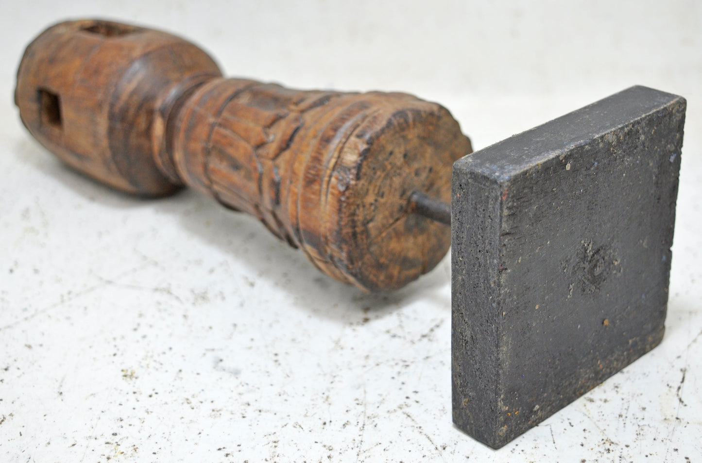Antique Wooden Paga Leg Candle Holder Stand Original Old Hand Carved